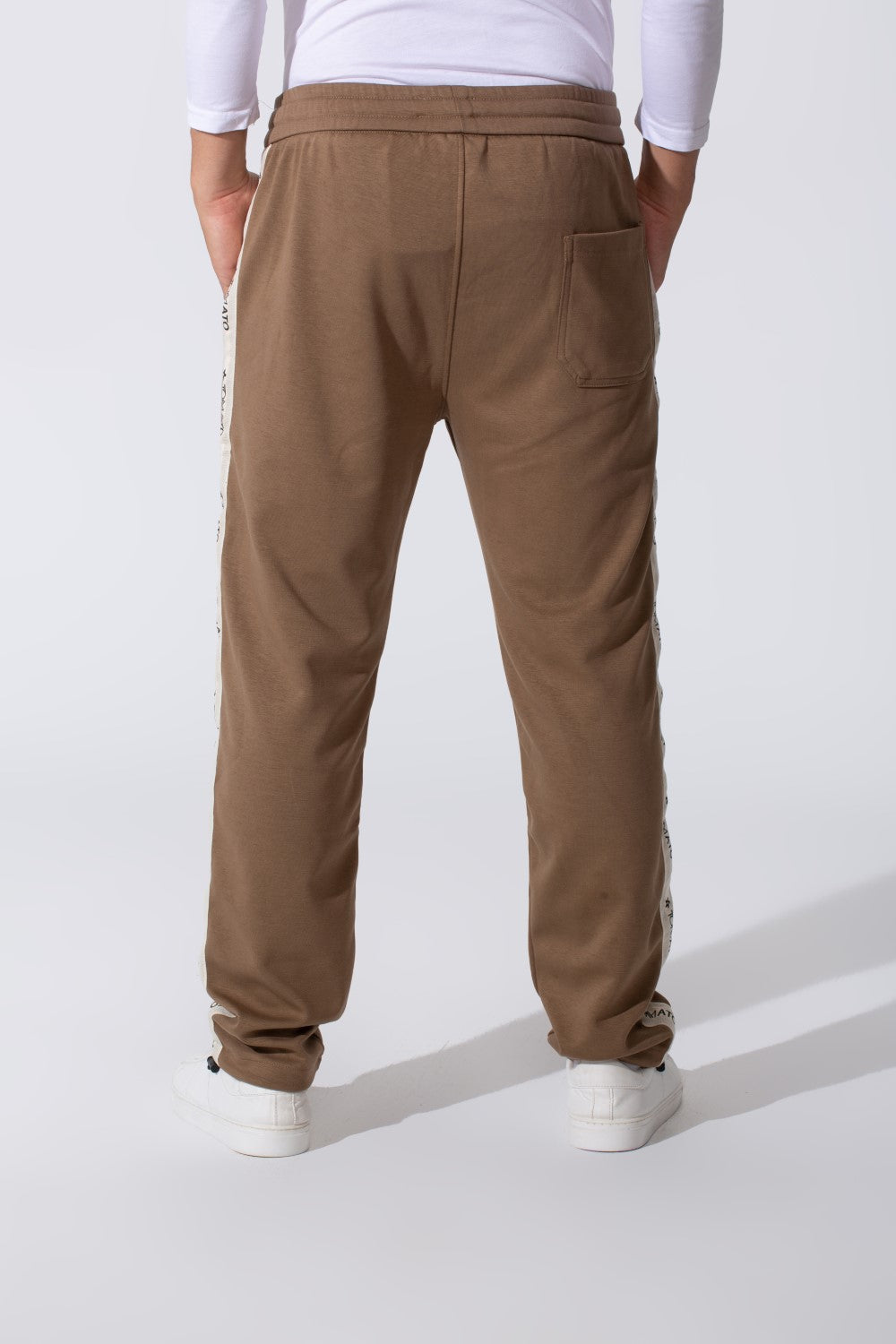 Men's Tomato Oversized Sweatpants With Elastic Waistband And Side Stripe