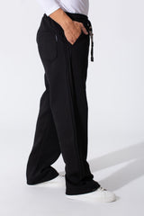 Men's Basic Wide Leg Sweatpants With A Drawstring Waist And Back Pocket