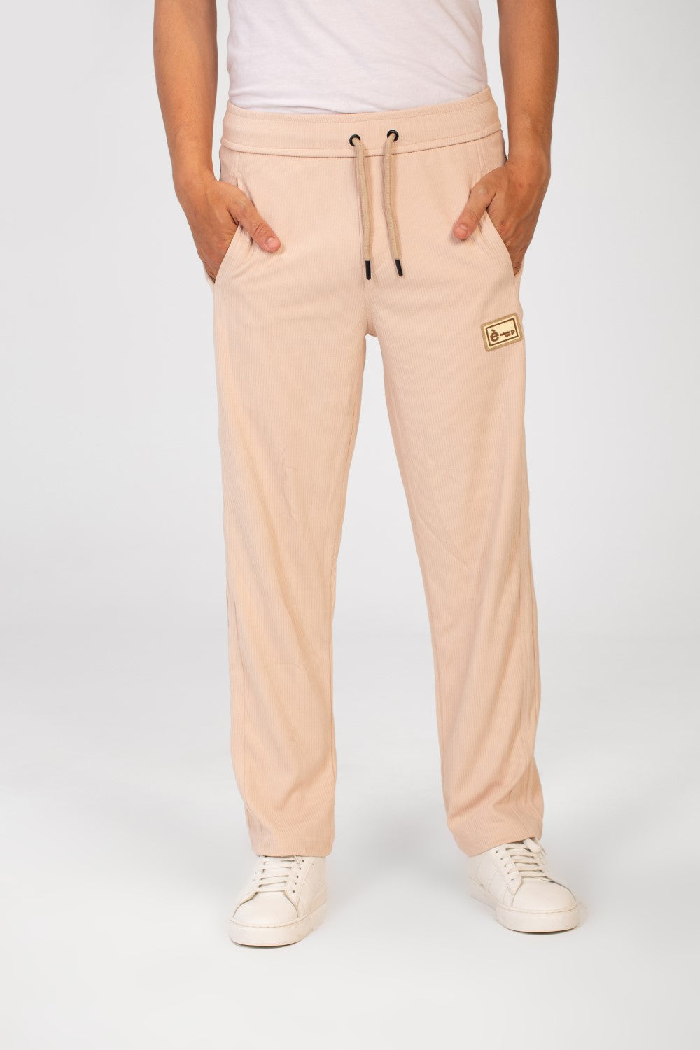 Men's Tomato Wide Leg Sweatpants With Elastic Waistband And Three Pockets