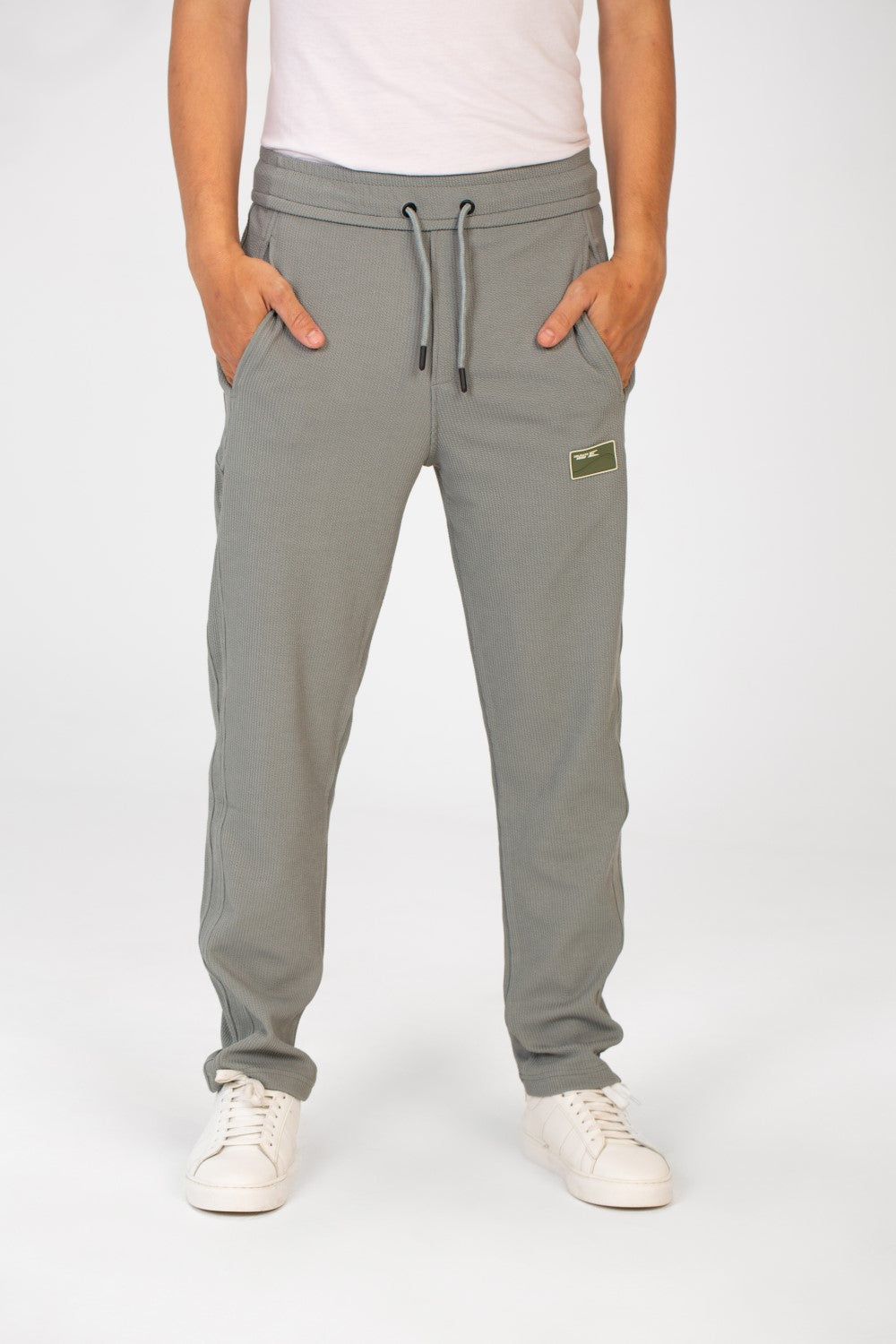 Men's Tomato Wide Leg Sweatpants With Elastic Waistband And Three Pockets