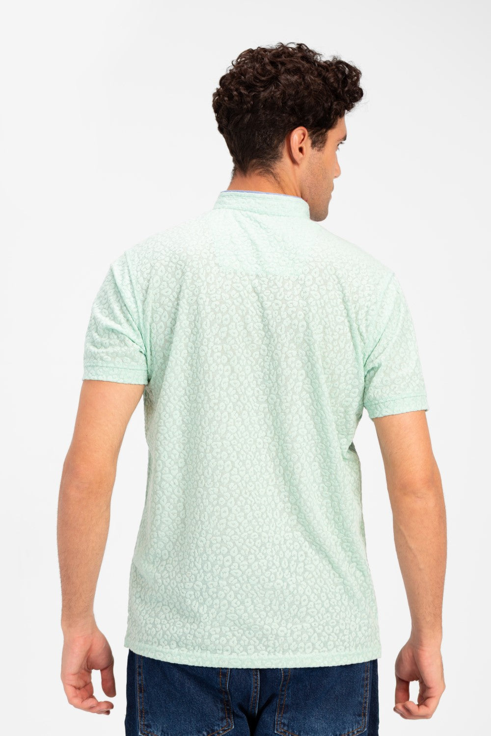 Men's Slim Fit Dotted Polo T-shirt In Distinctive Design