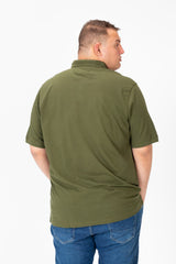 Men's Big Size Printed Half Sleeve Polo T-Shirt