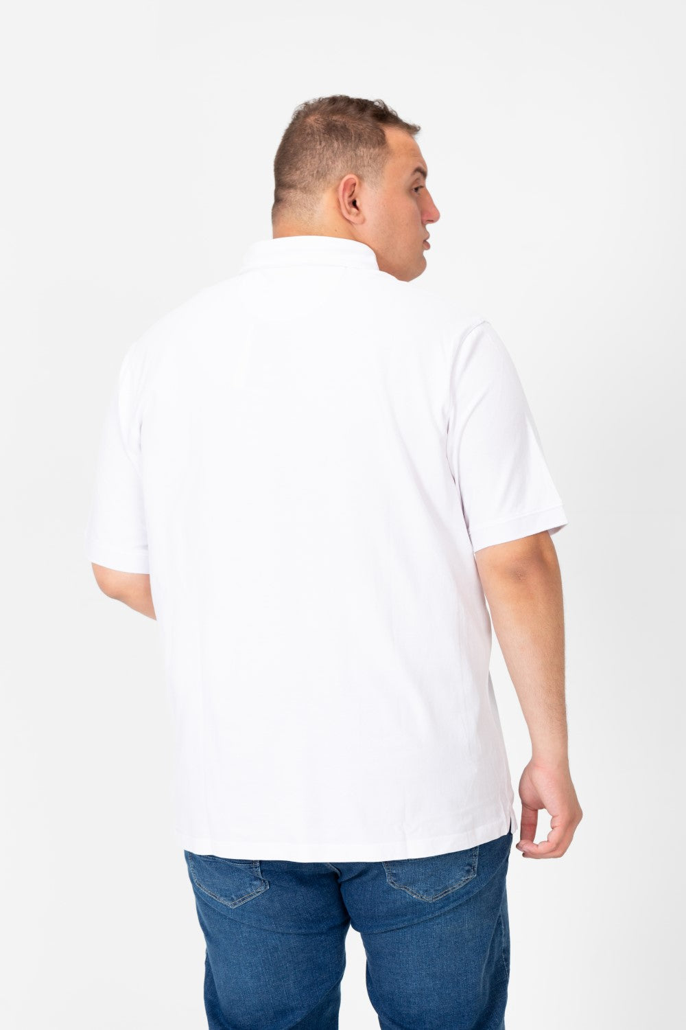 Men's Big Size Printed Half Sleeve Polo T-Shirt