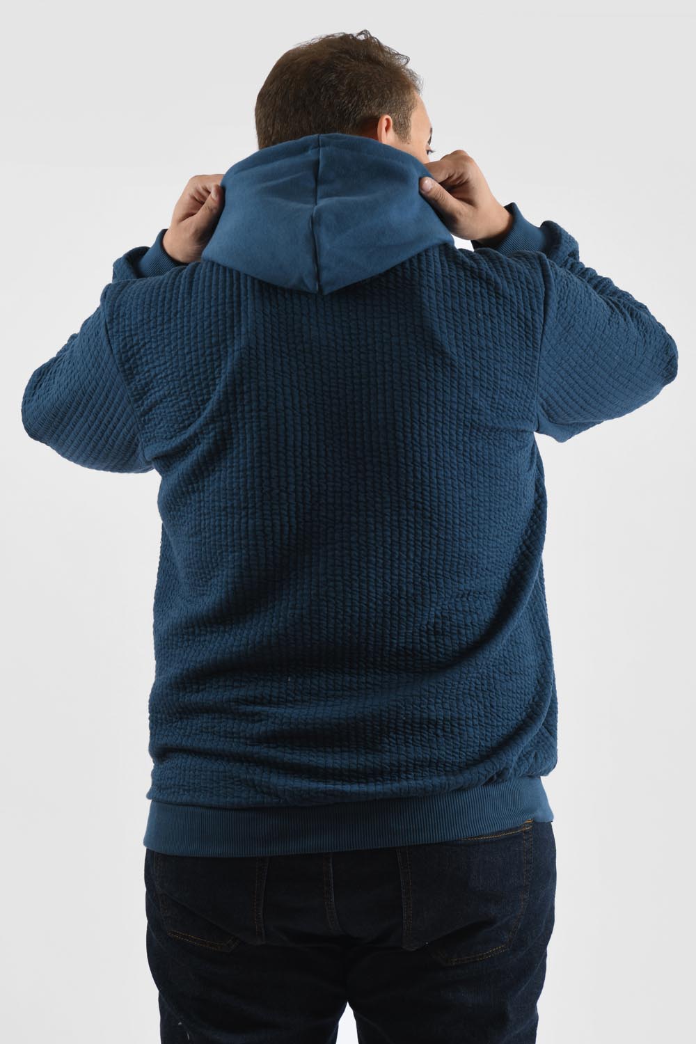 هودي رجالي بقصة عادية بمقاس كبير من ميلتون أساسي مبطن