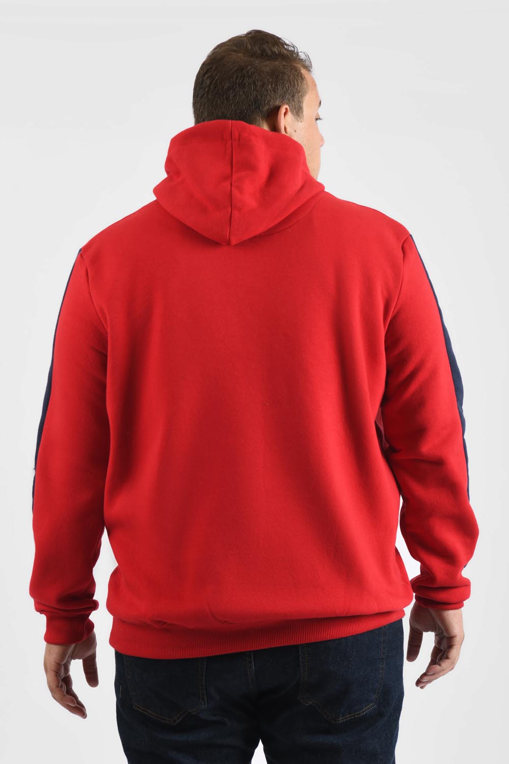 Men's Big Size Hoodie Regular Fit Soft Melton Front Printed Padded Sweatshirt