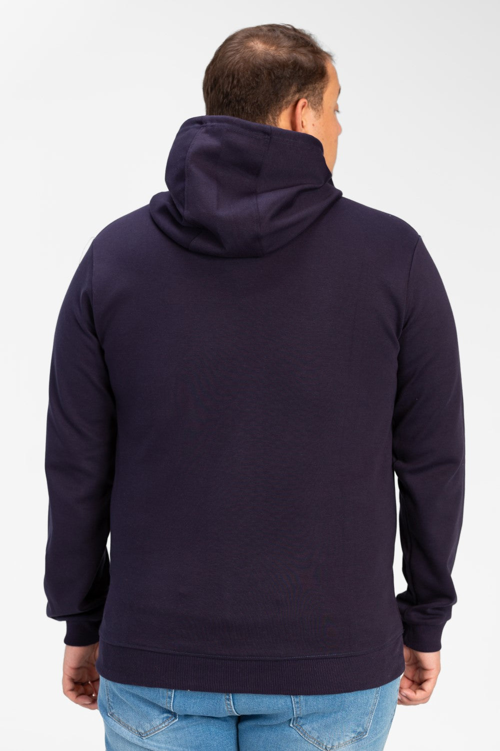 Men's Big Size Hood Sweatshirt With Front Print