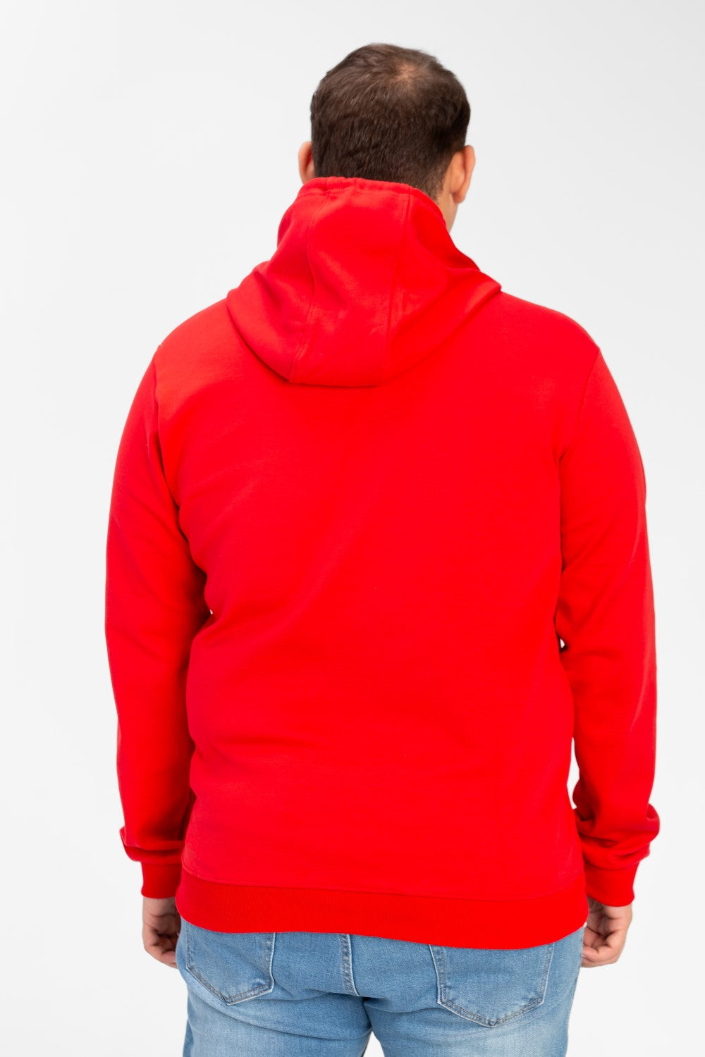 Men's Big Size Hood Sweatshirt With Front Print