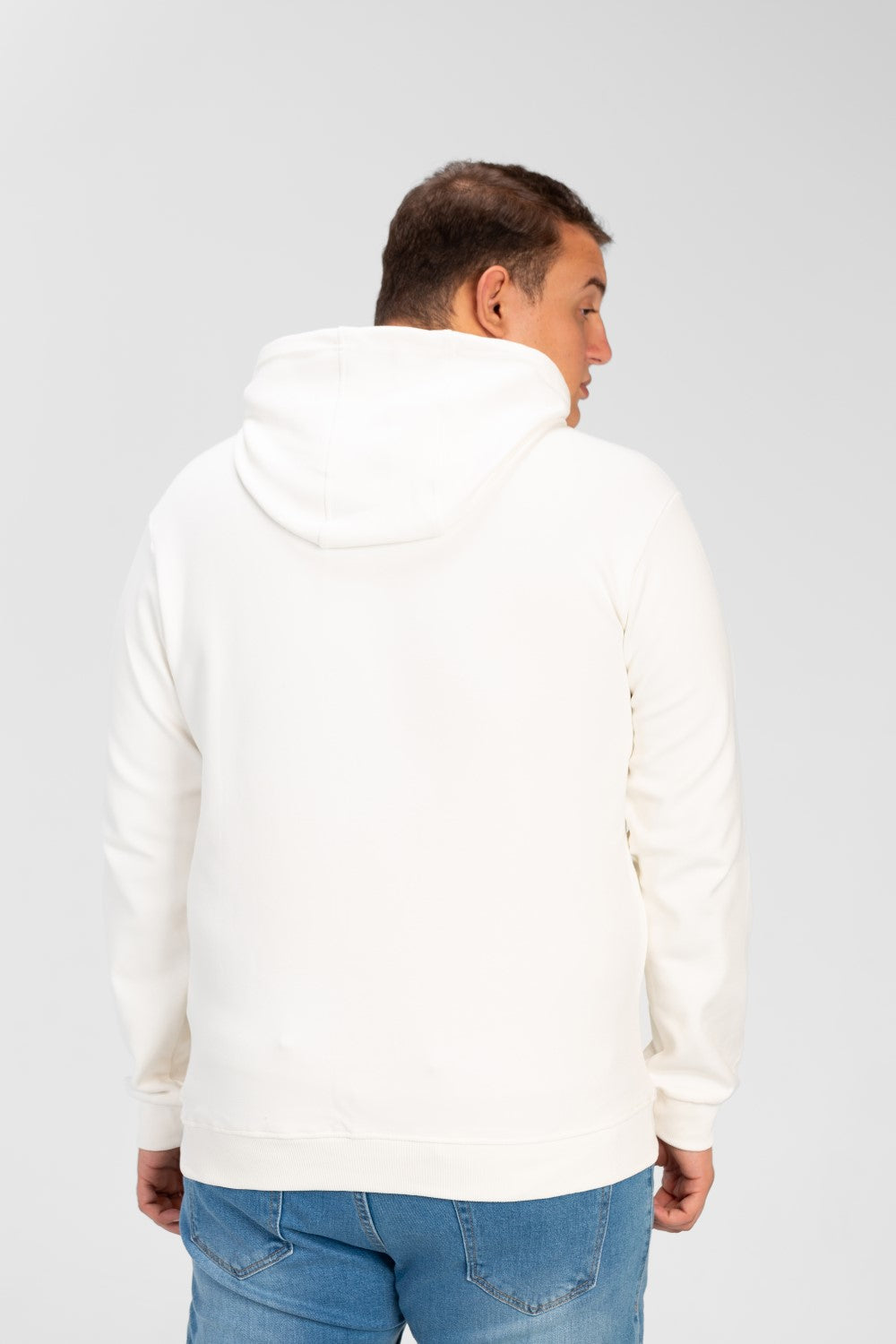 Men's Big Size Hood Sweatshirt With Front Print