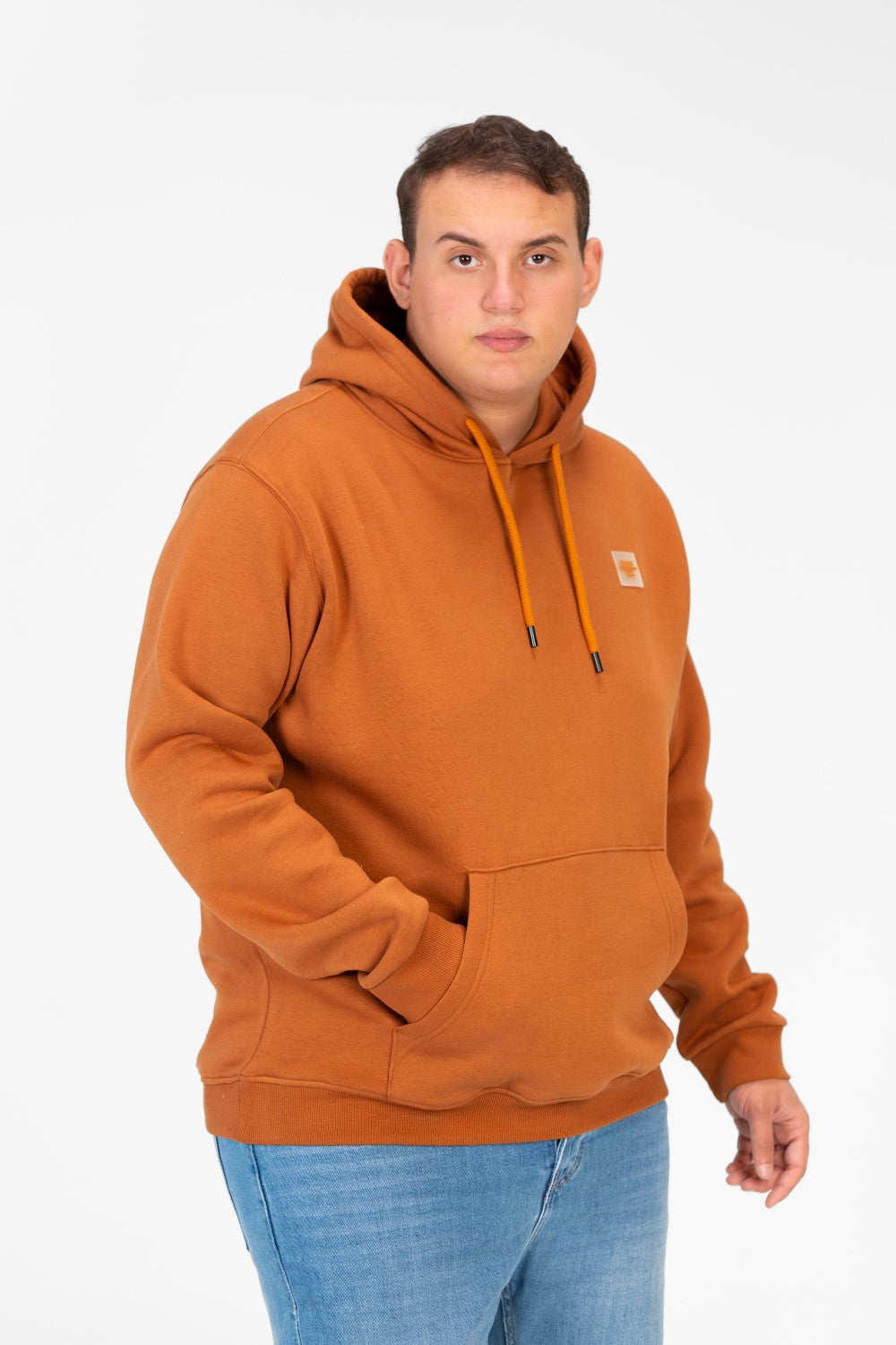 Men's Big Size Basic Long Sleeve Hoodie Sweatshirt