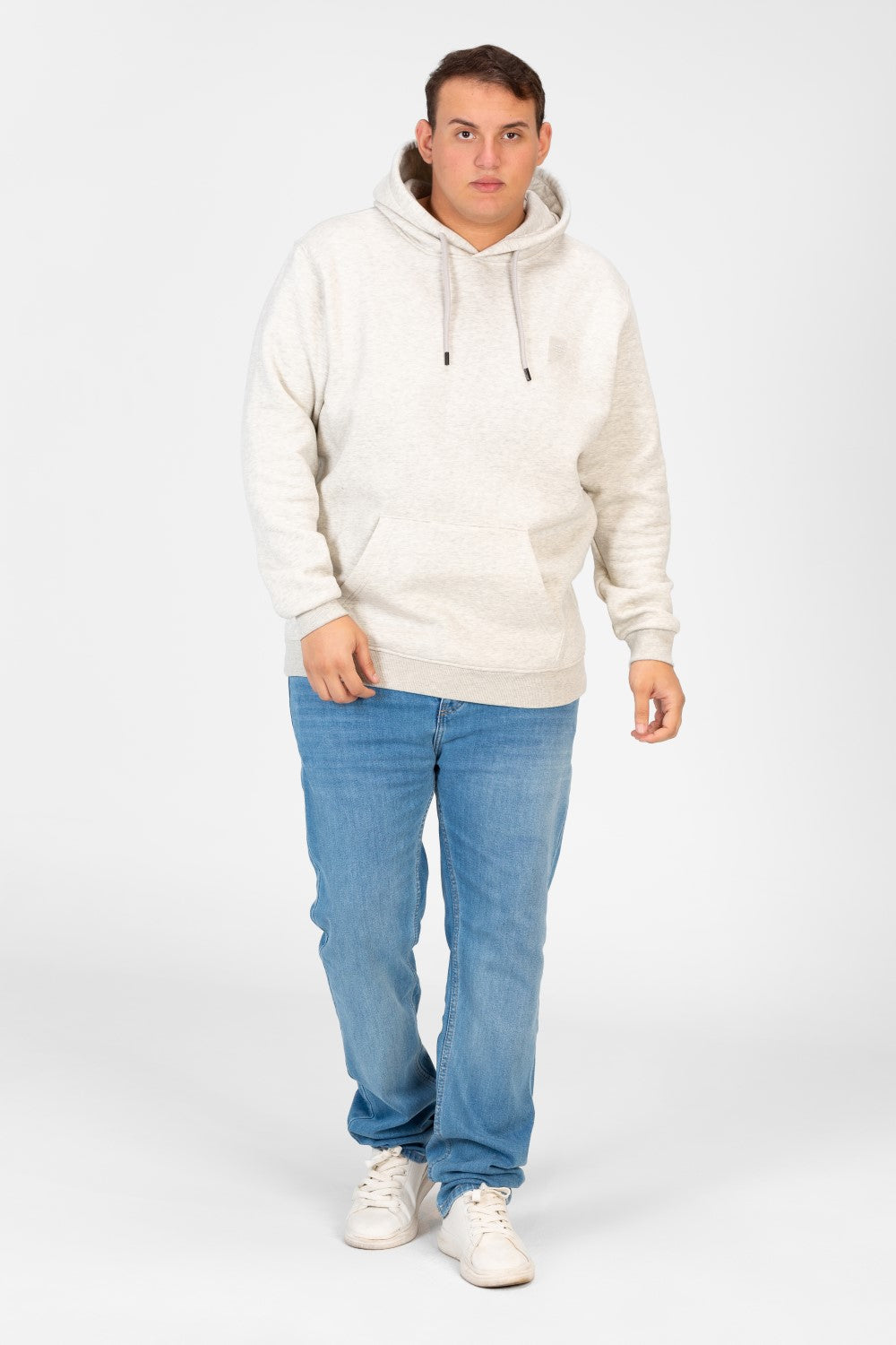 Men's Big Size Basic Long Sleeve Hoodie Sweatshirt