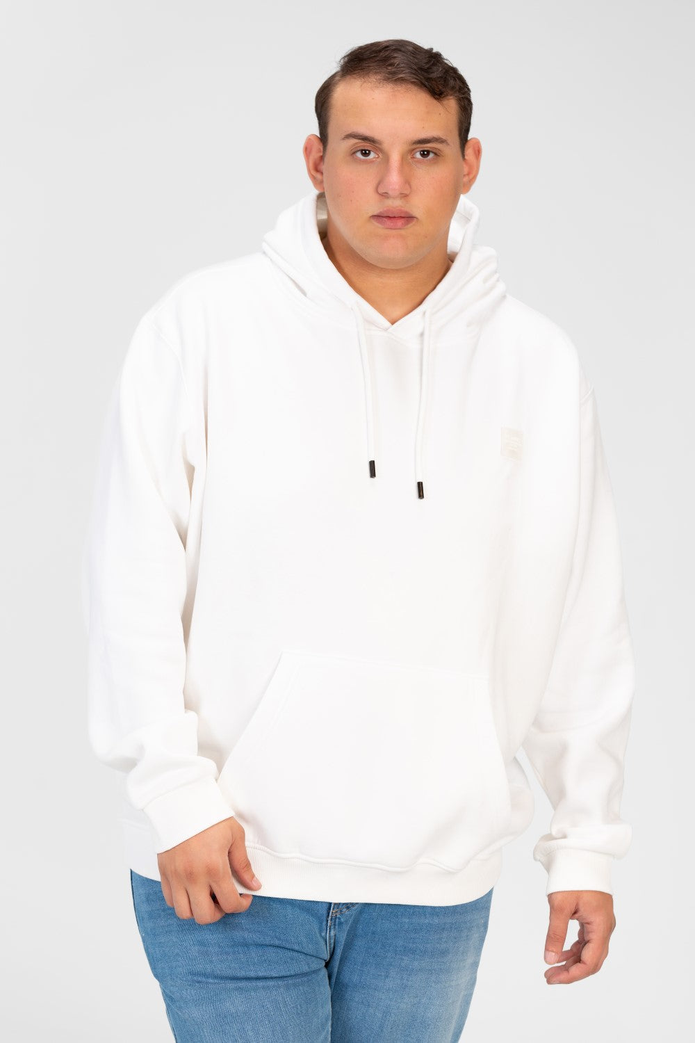 Men's Big Size Basic Long Sleeve Hoodie Sweatshirt