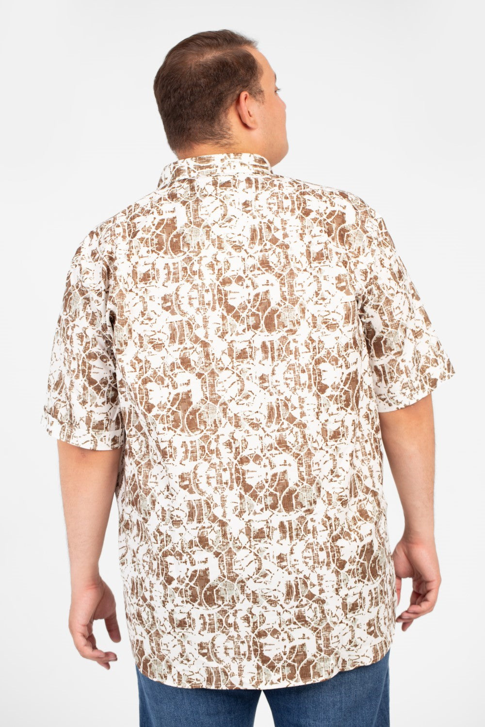 قميص رجالي صيفي مطبوع عليه طماطم، مقاس كبير، بأكمام قصيرة