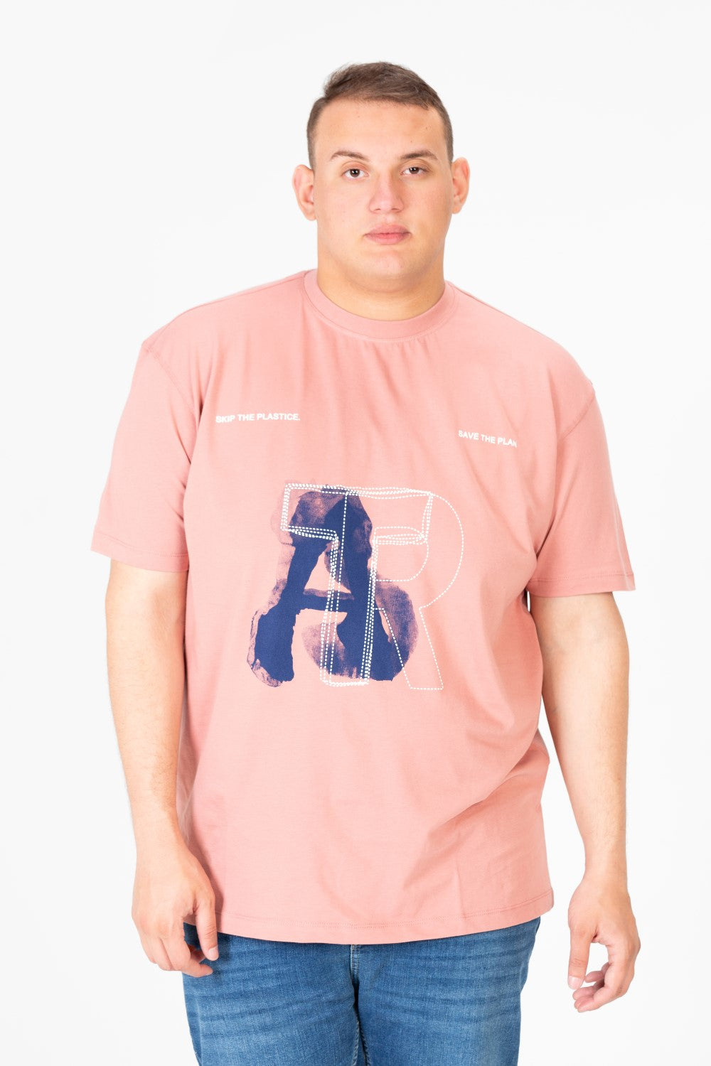 Men's Big size Printed Half Sleeve Round Neck T-shirt