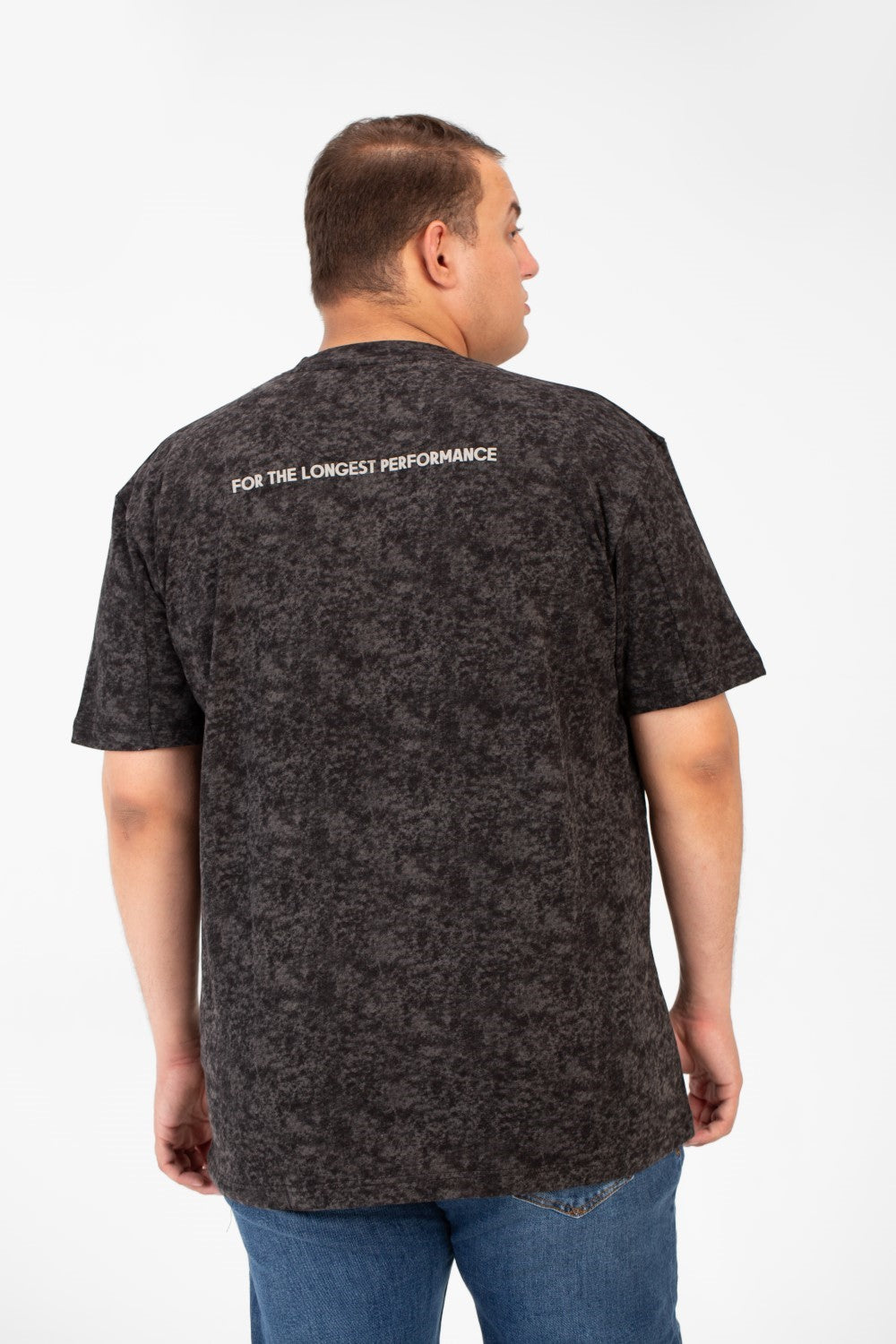 Men's Big Size Round Neck Half Sleeves T-shirt With A Full Print