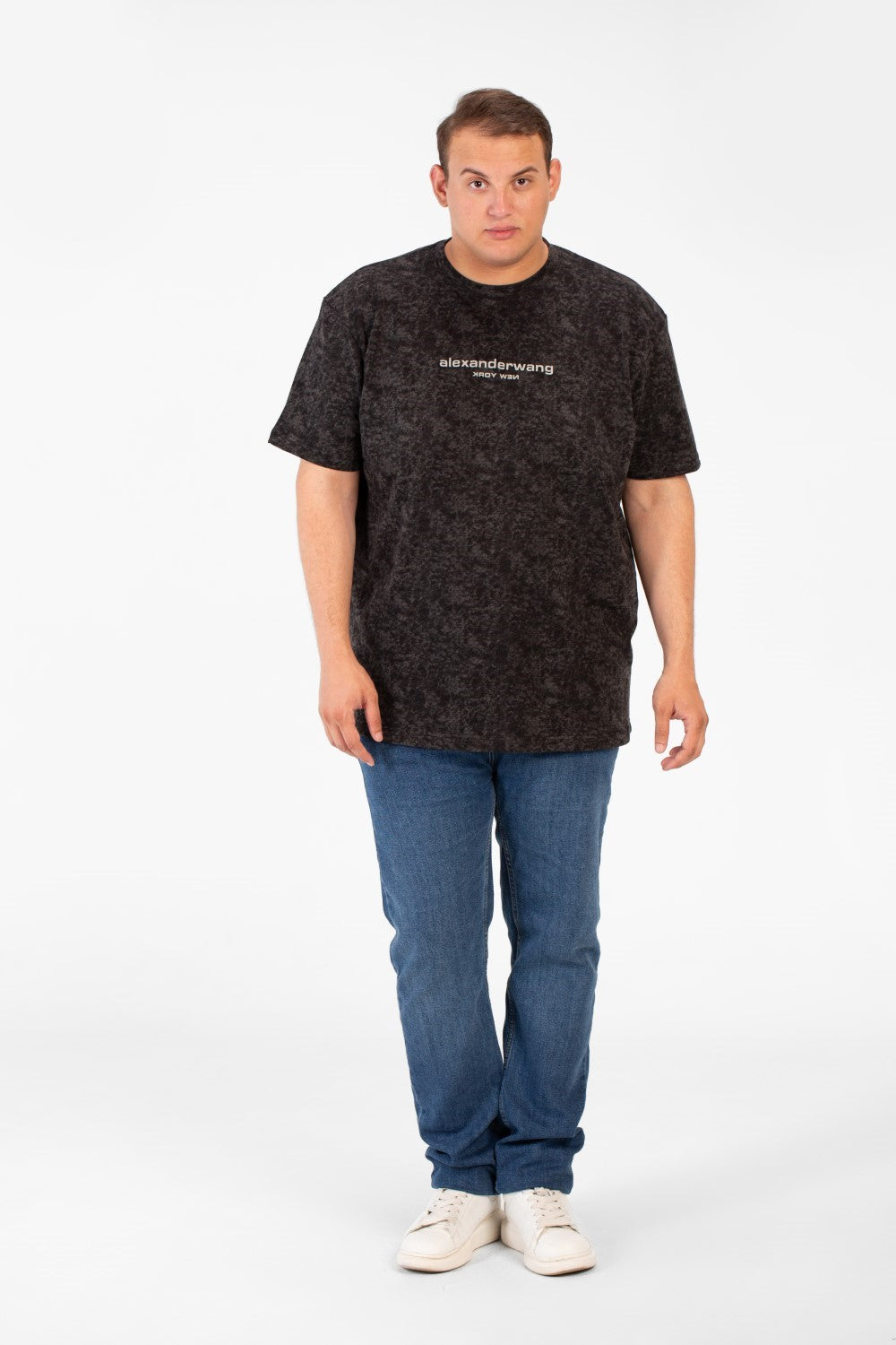 Men's Big Size Round Neck Half Sleeves T-shirt With A Full Print