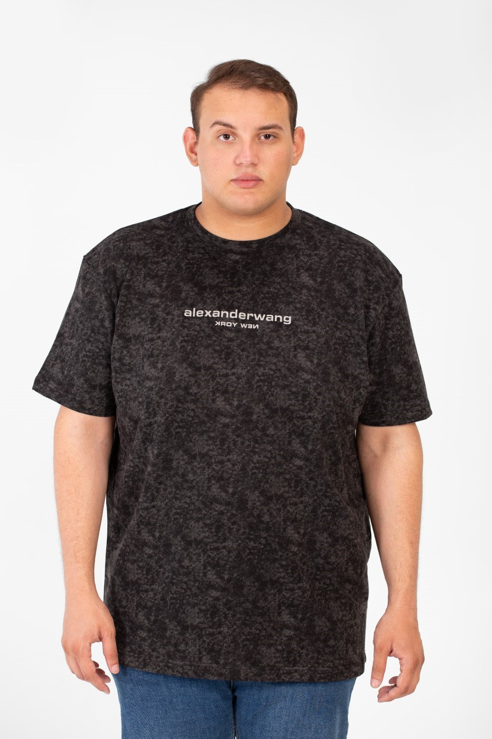 Men's Big Size Round Neck Half Sleeves T-shirt With A Full Print