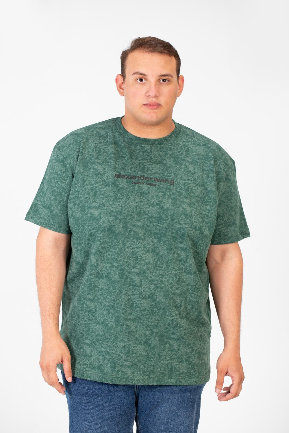 Men's Big Size Round Neck Half Sleeves T-shirt With A Full Print