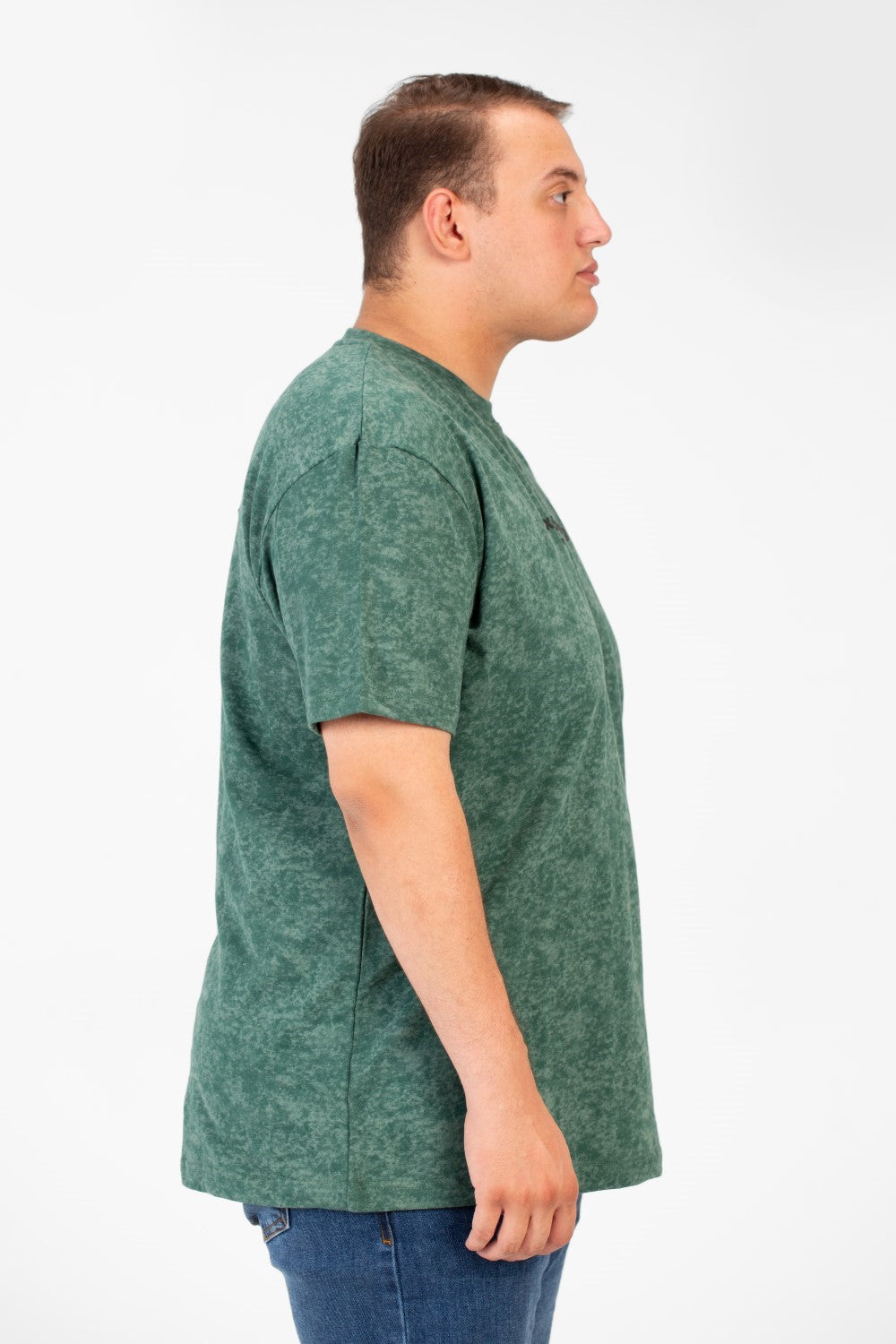 Men's Big Size Round Neck Half Sleeves T-shirt With A Full Print