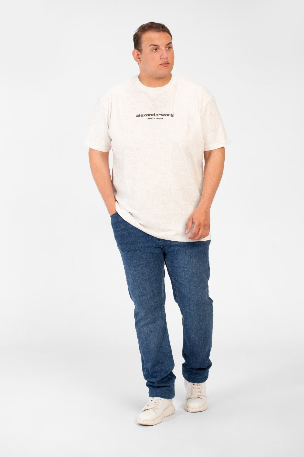 Men's Big Size Round Neck Half Sleeves T-shirt With A Full Print