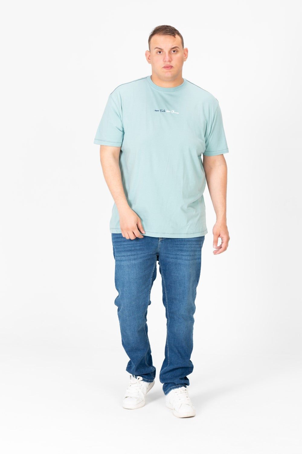 Men's Big Size Basic Round Neck T-Shirt