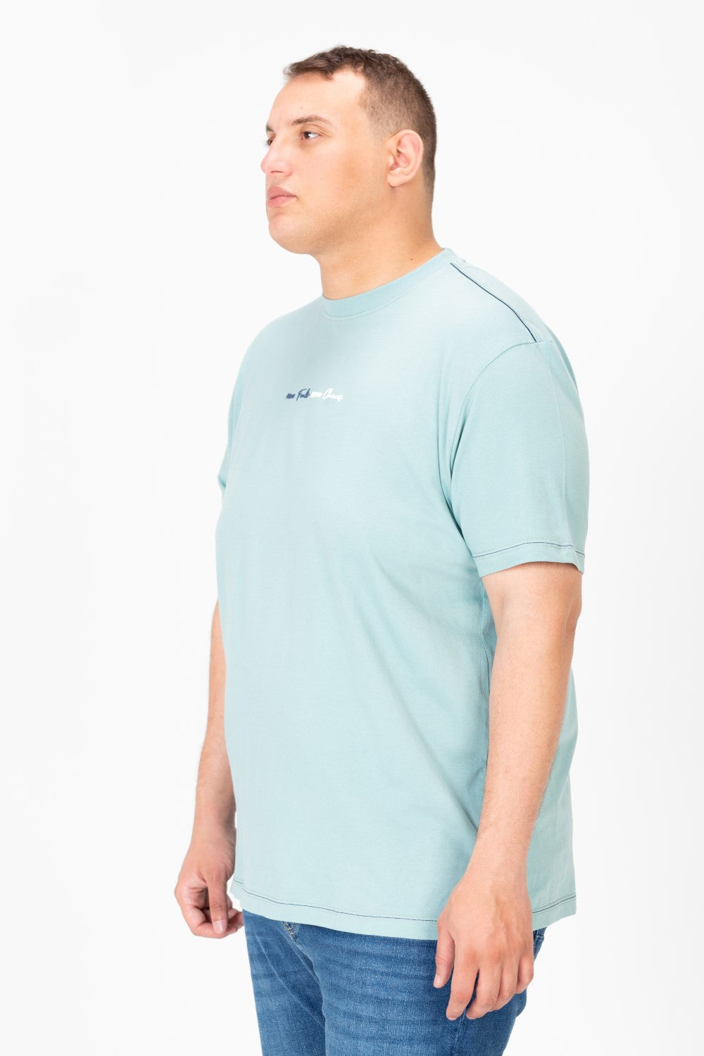 Men's Big Size Basic Round Neck T-Shirt