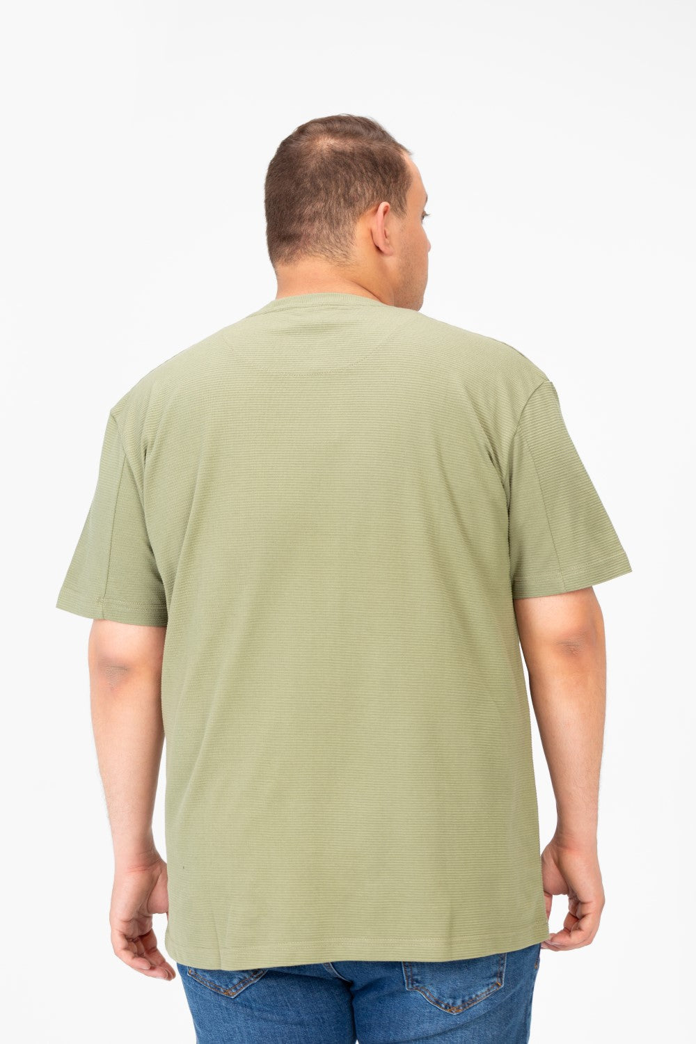Men's Basic Big Size T-Shirt With Front Pocket And Short Sleeves