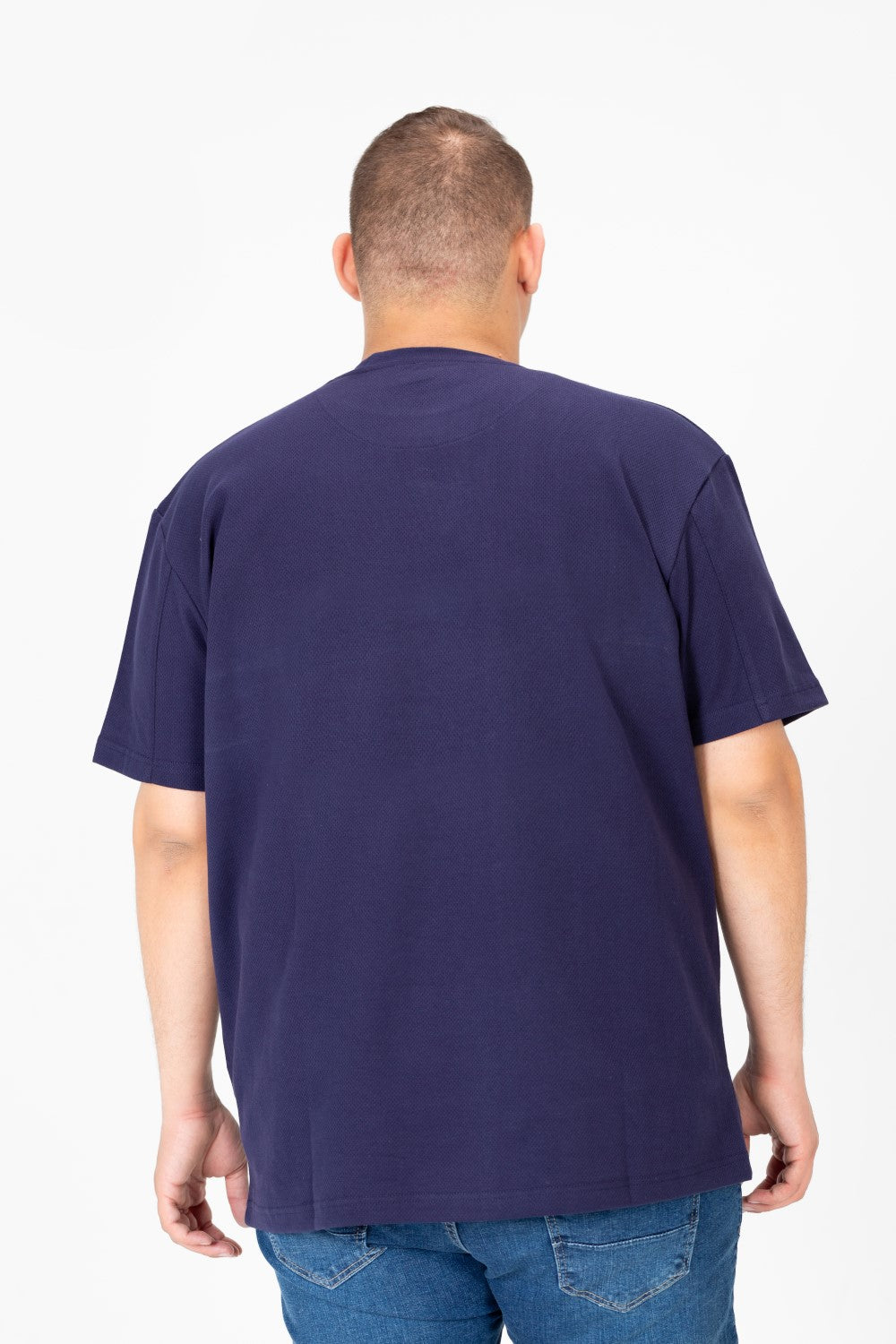 Men's Big Size Basic T-Shirt with Front Pocket