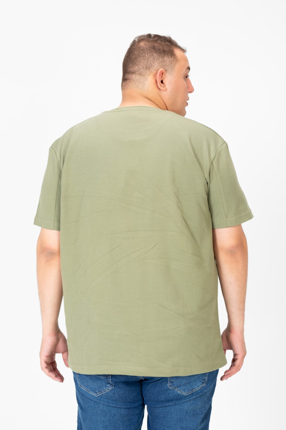 Men's Big Size Basic T-Shirt with Front Pocket