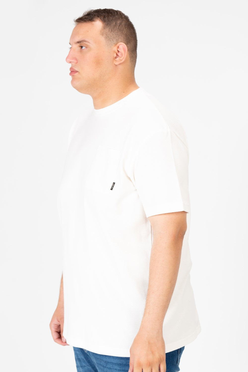 Men's Big Size Basic T-Shirt with Front Pocket