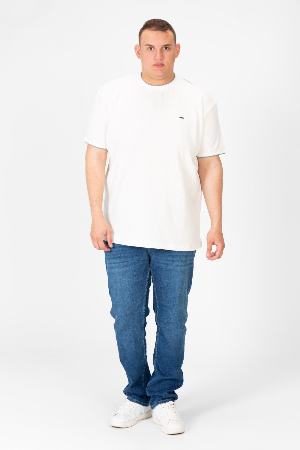 Men's Tomato Big Size Round Neck Half Sleeve T-Shirt