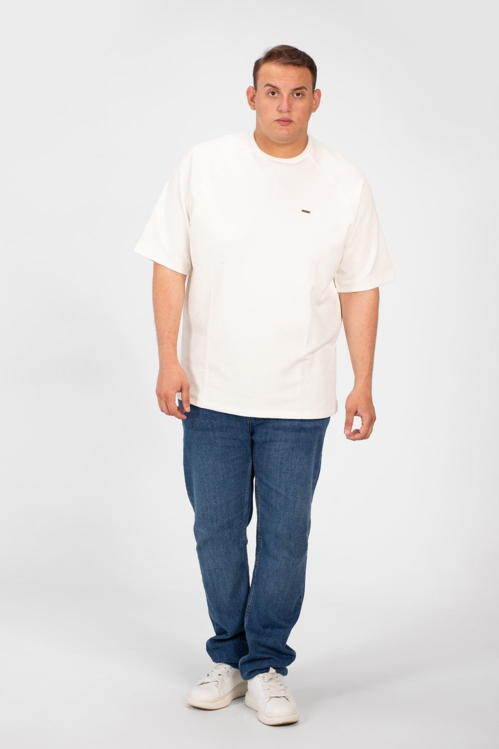 Men's Tomato Basic Big Size Plain Half Sleeve Round Neck T-Shirt