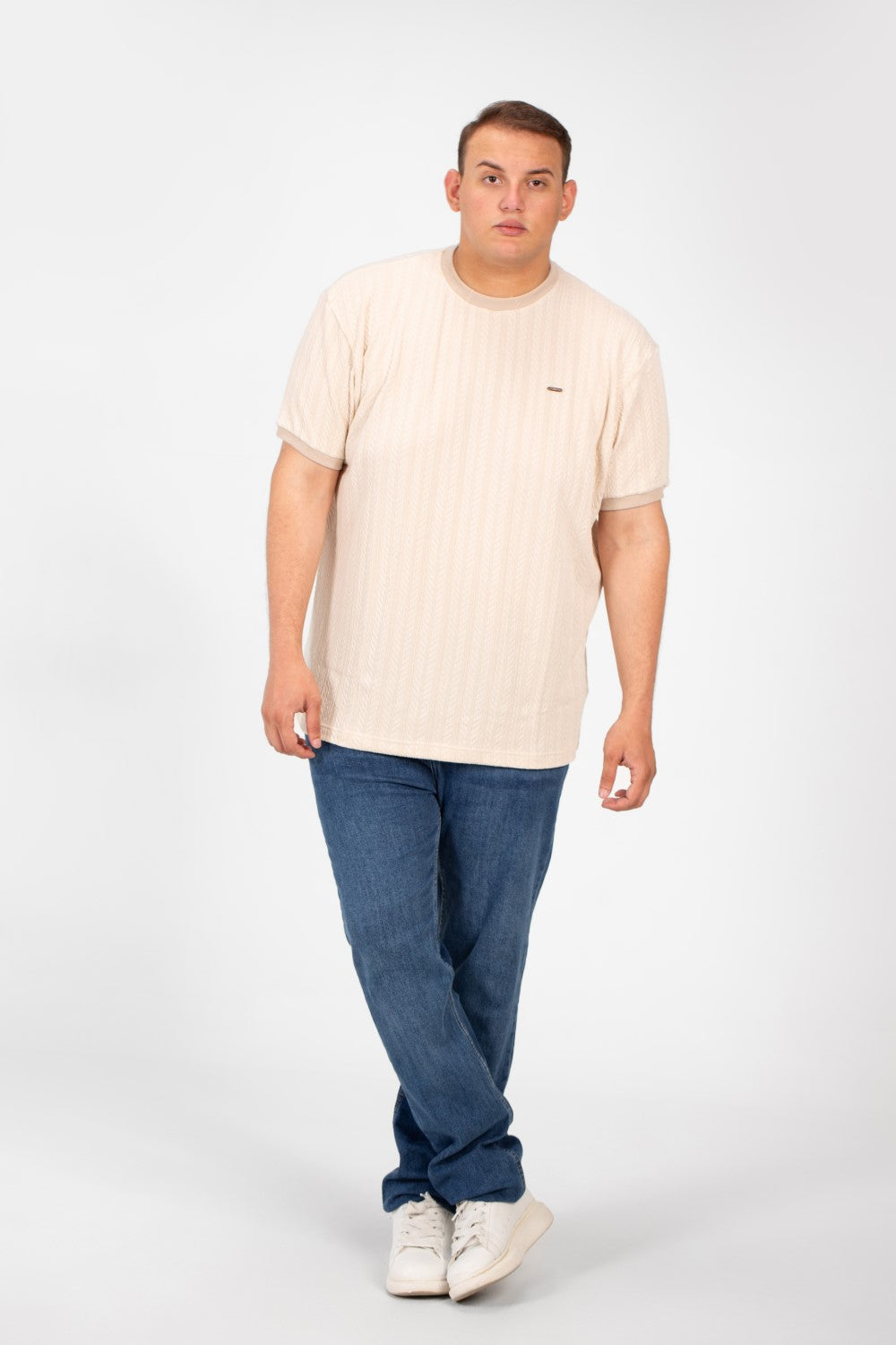 تي شيرت توماتو رجالي عصري بمقاس كبير ورقبة دائرية وأكمام قصيرة