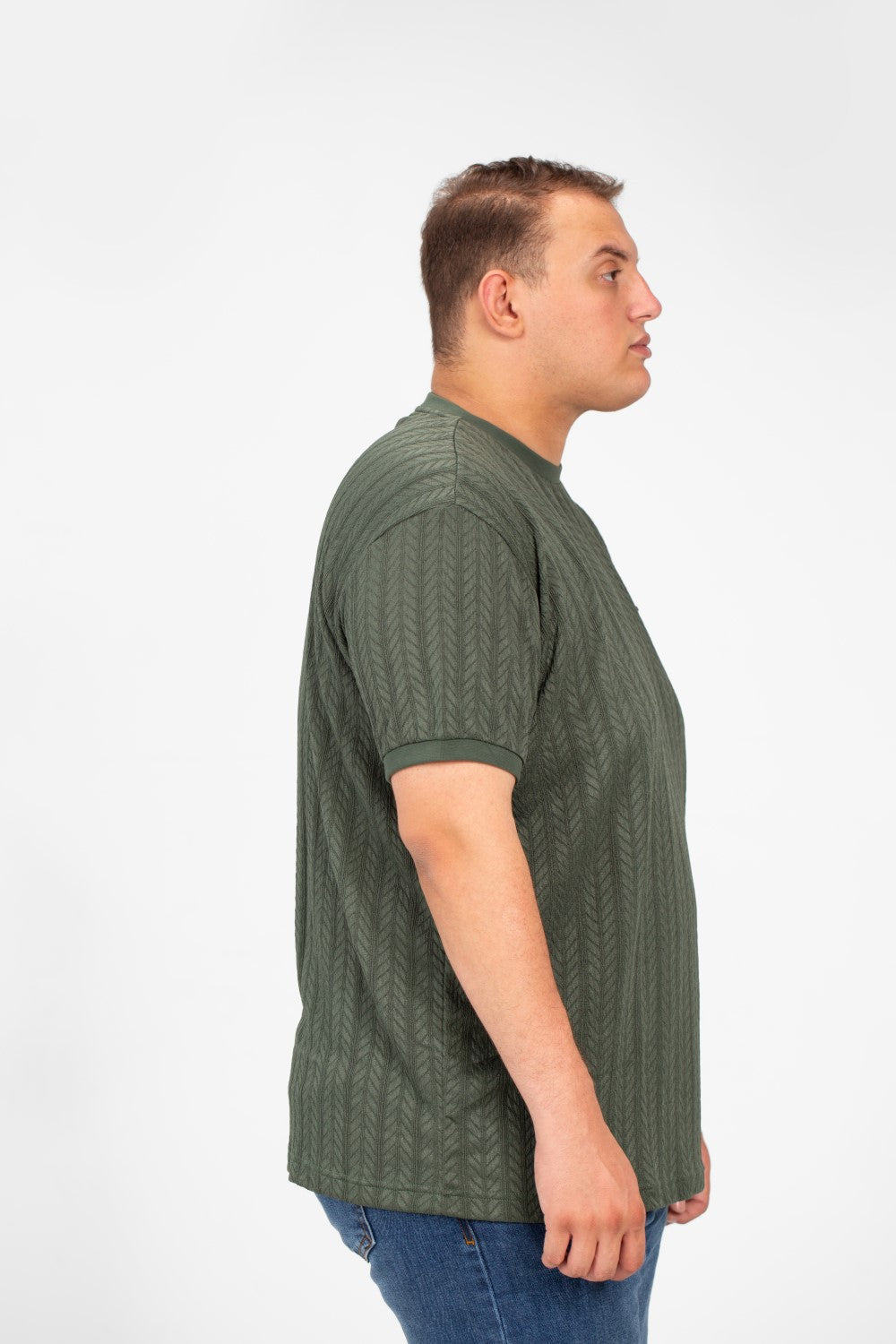 تي شيرت توماتو رجالي عصري بمقاس كبير ورقبة دائرية وأكمام قصيرة