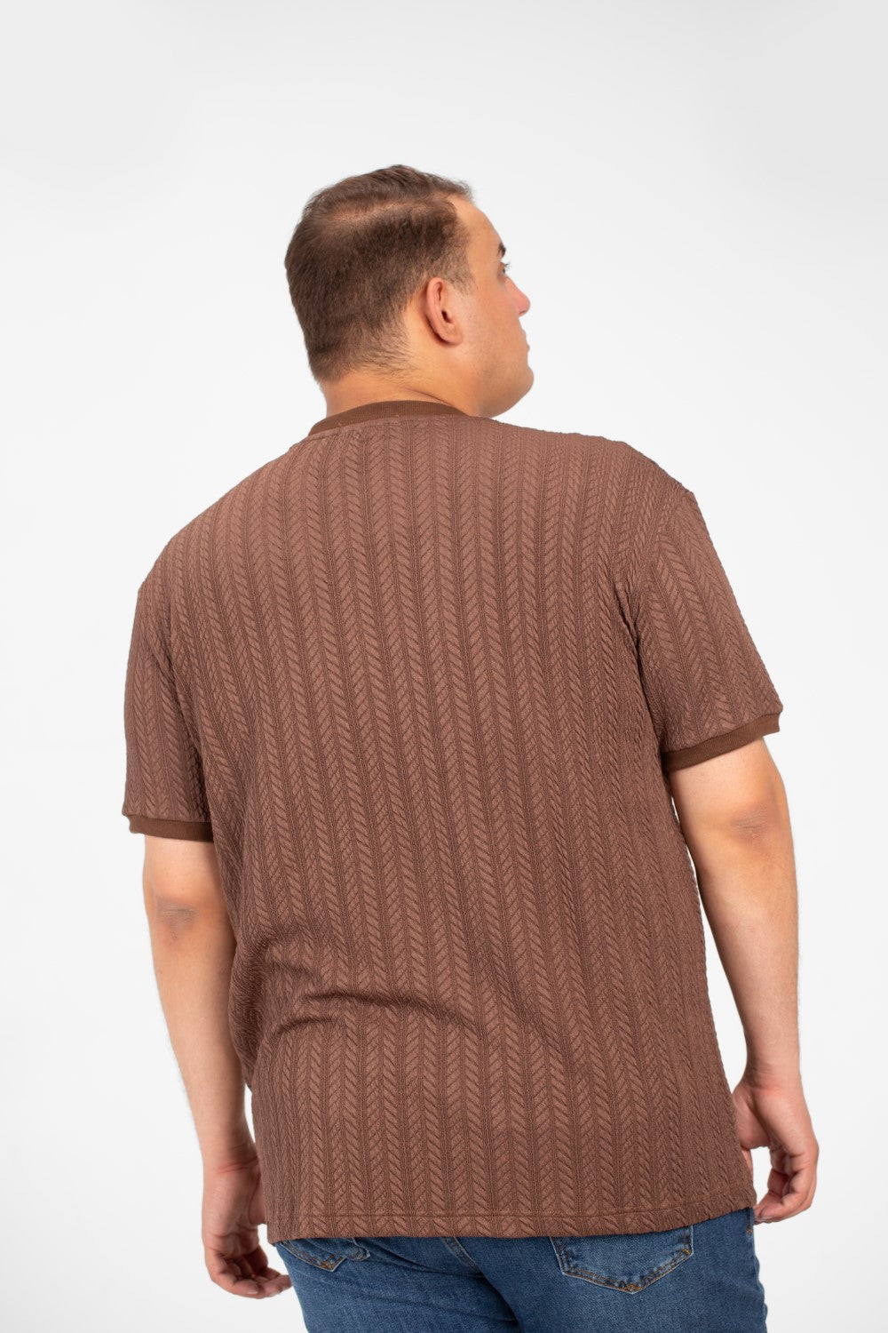 تي شيرت توماتو رجالي عصري بمقاس كبير ورقبة دائرية وأكمام قصيرة