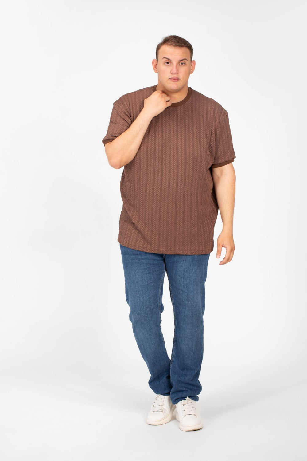 تي شيرت توماتو رجالي عصري بمقاس كبير ورقبة دائرية وأكمام قصيرة