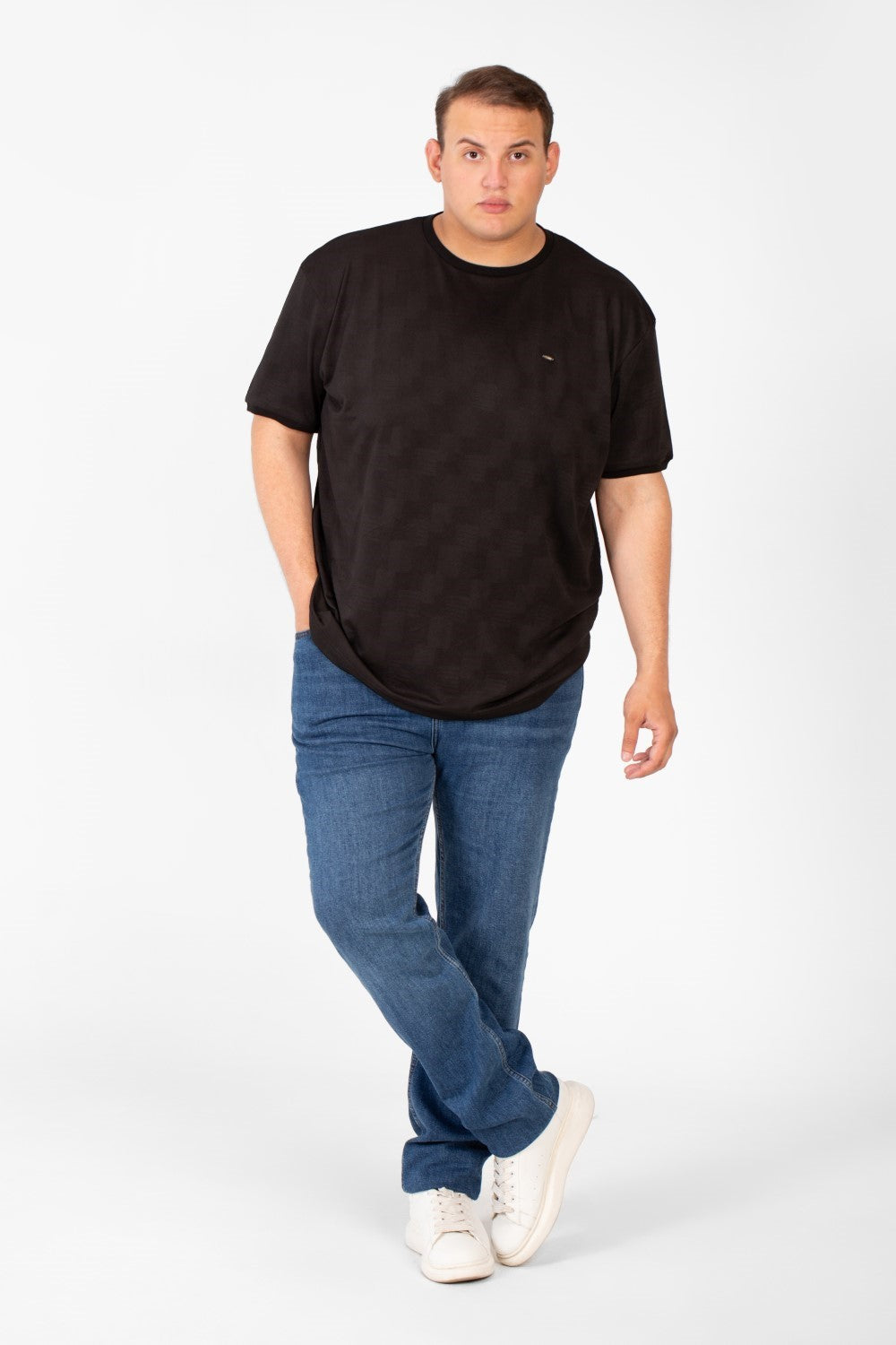 تي شيرت طماطم رجالي كبير الحجم بأكمام قصيرة ورقبة دائرية بجودة عالية