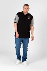 تي شيرت بولو رجالي مطبوع بنصف كم كبير الحجم 1