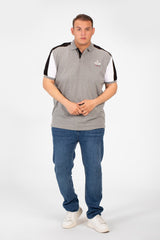 تي شيرت بولو رجالي بأكمام قصيرة ومقاس كبير مطبوع عليه طماطم بطبعة عصرية