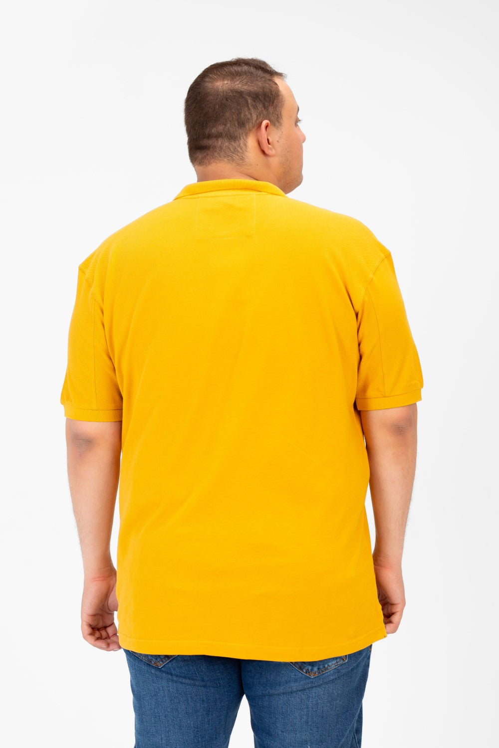 تي شيرت بولو رجالي مطبوع بأكمام قصيرة ومقاس كبير