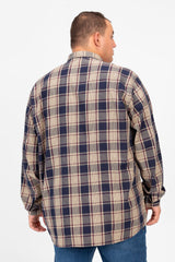Men's Big Size Check Long Sleeves Shirt