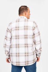 Men's Big Size check Long Sleeved Shirt