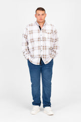 Men's Big Size check Long Sleeved Shirt