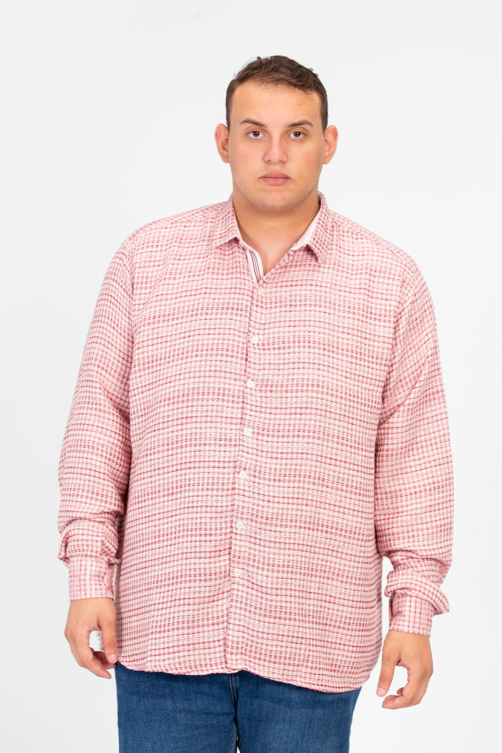 Men's Big Size Shirt With Long Sleeves And Buttons