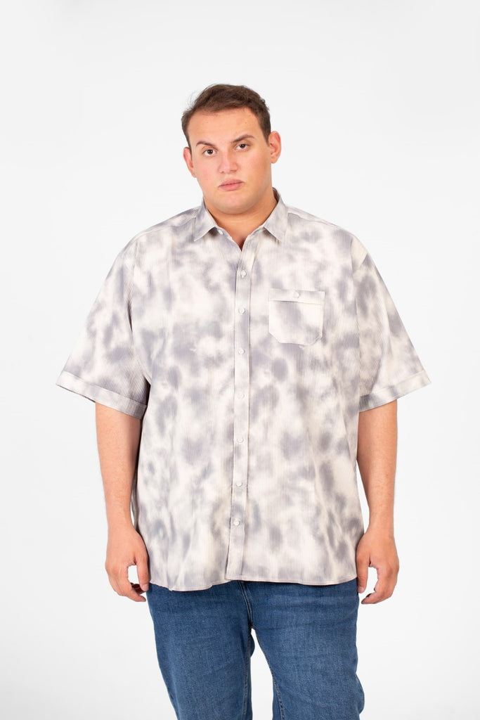 トップス JOSEMOON TIE SHORT SHIRTS Men's Big Size Tie Dye Short Sleeve Shirt w/ Pocket – Tomato Store