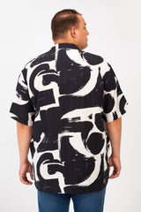 Men's Big Size Summer Short Sleeved Full Print Shirt Made Of Practical And Comfortable Material