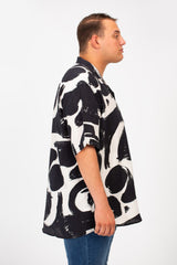 Men's Big Size Summer Short Sleeved Full Print Shirt Made Of Practical And Comfortable Material