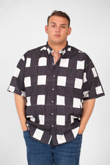Men's Big Size Half Sleeved Checked Shirt In Modern Design