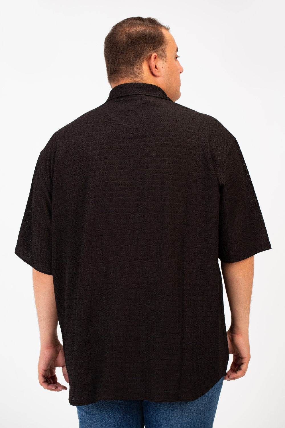 Men's Big Size Half Sleeved Basic Shirt In Comfortable Breathable Fabric