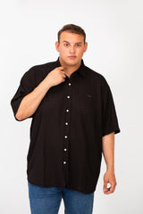 Men's Big Size Half Sleeved Basic Shirt In Comfortable Breathable Fabric