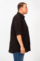 Men's Big Size Half Sleeved Basic Shirt In Comfortable Breathable Fabric